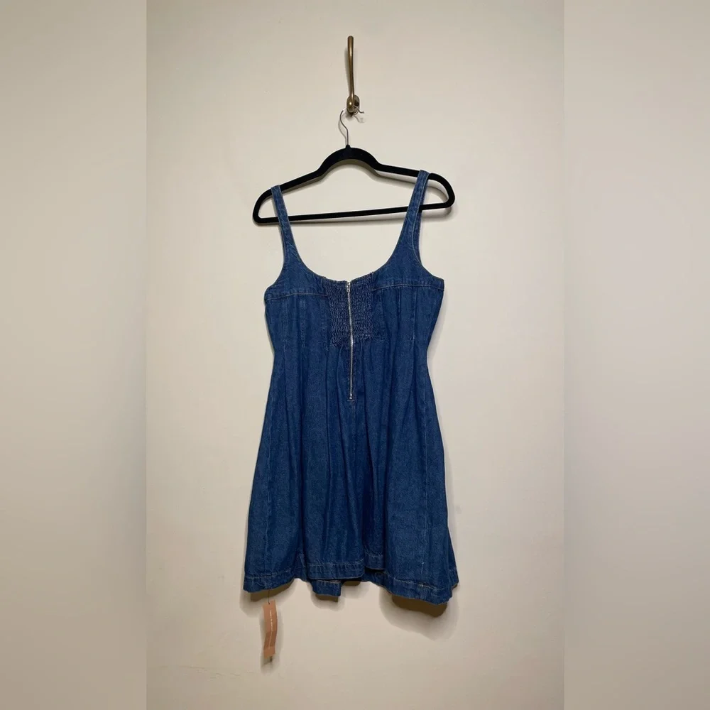 REFORMATION Violet Denim Mini Dress - Picture 9 of 10